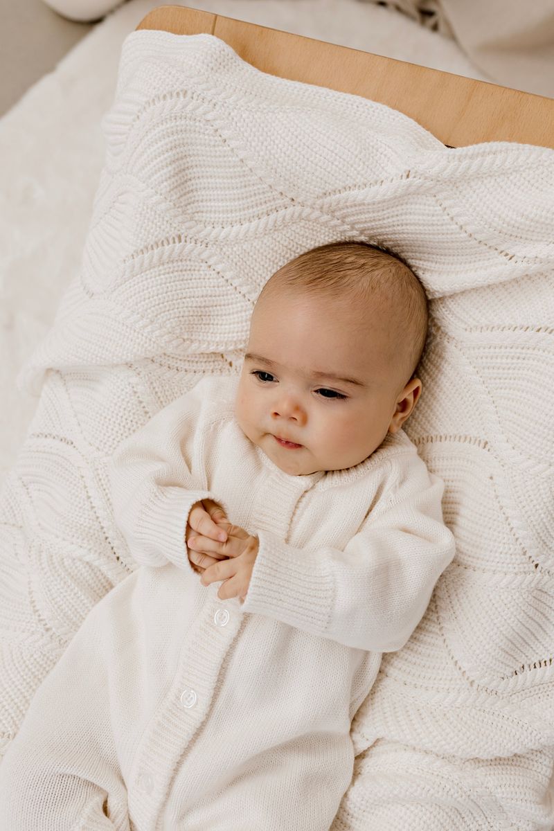 Confetti Kidz - Classic Knit Romper - Milk