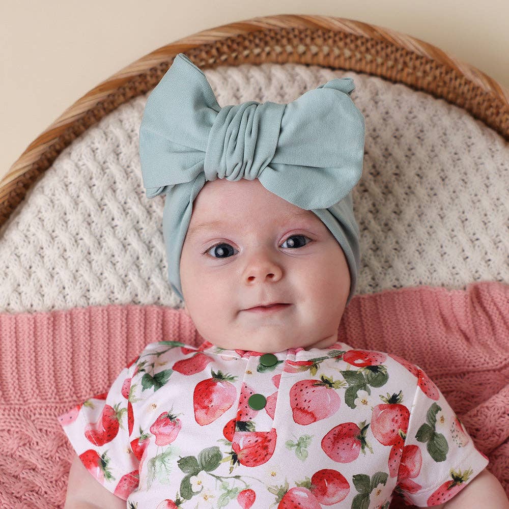 Snuggle Hunny - Sage Organic Oversized Bow