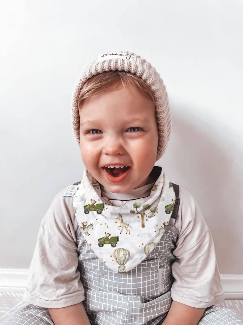 All4Ella - Bandana Bibs 2pk - Gingham Sage