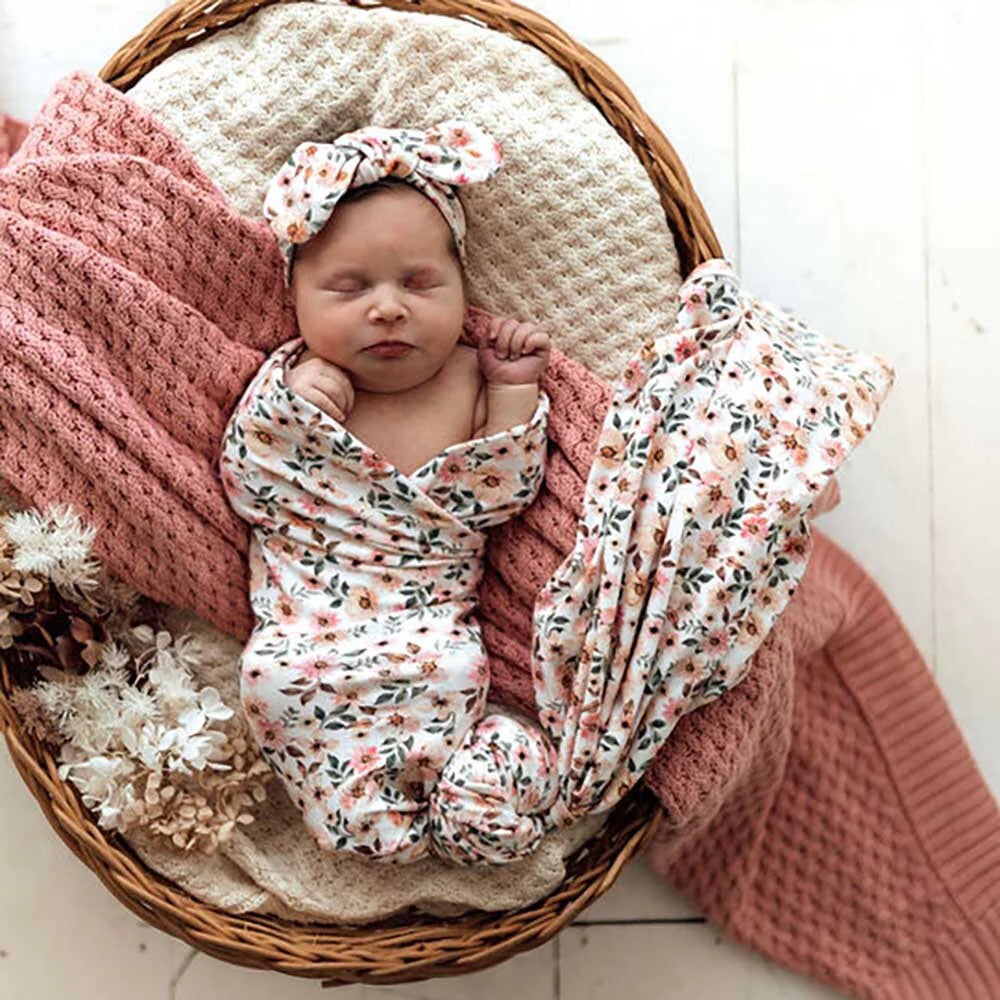 Snuggle Hunny - Spring Floral Organic Topknot