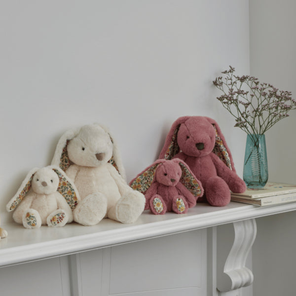 Jiggle & Giggle - Floral White Bunny Rattle