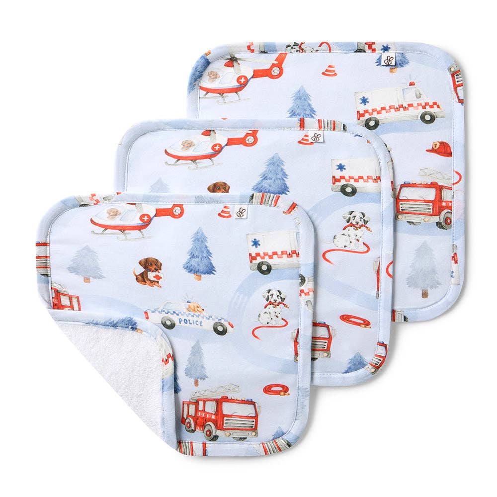 Snuggle Hunny - To The Rescue Organic Wash Cloths - 3 Pack