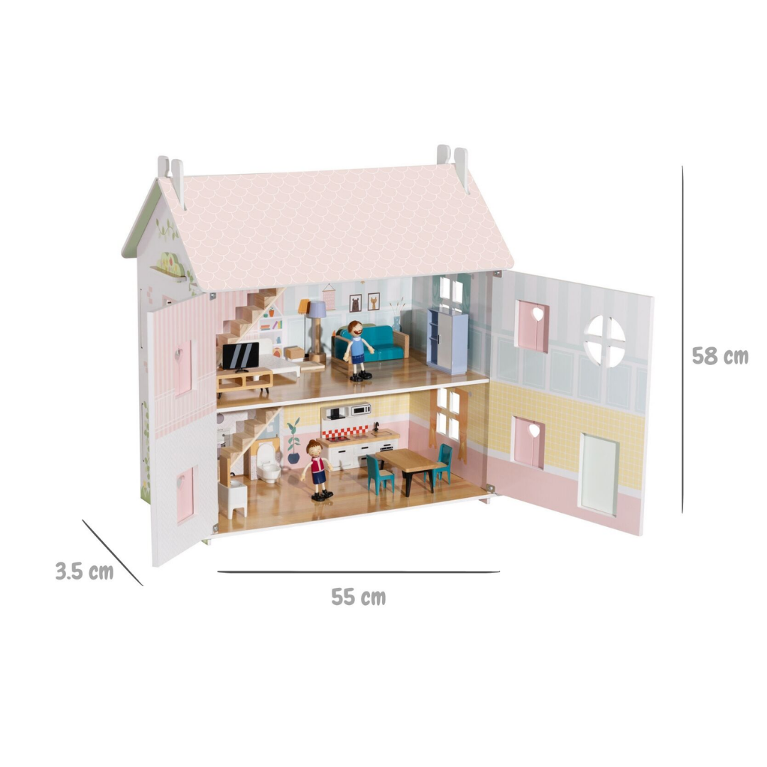 Wooden Doll House full set