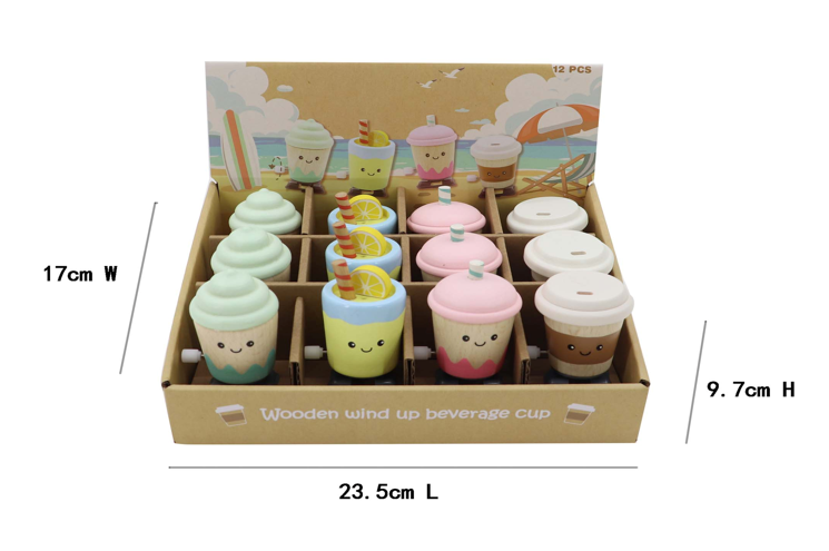 ToysLink - Wooden Wind up Beverage Cup