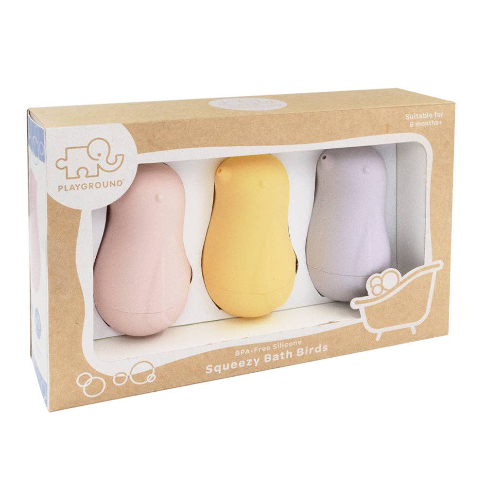 Living Textiles - 3pk Silicone Squeezy Bath Birds