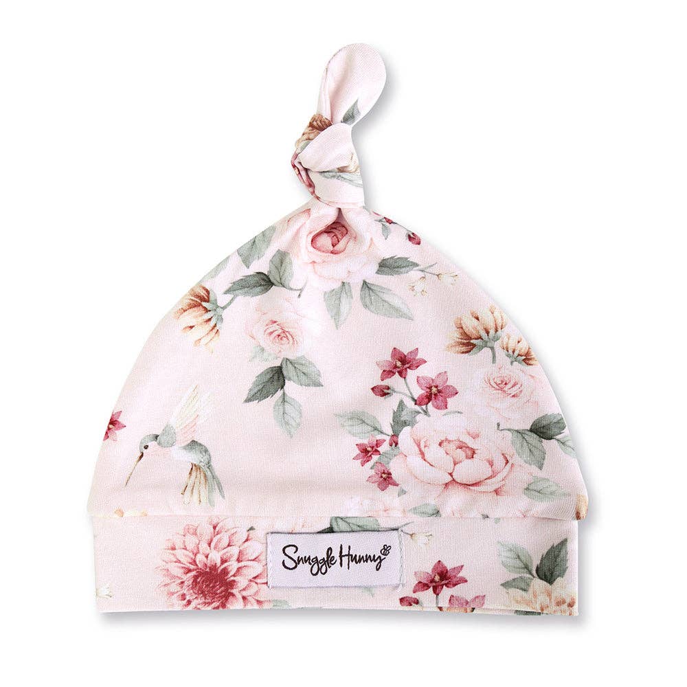 Snuggle Hunny - Birds & Blooms Organic Knotted Beanie