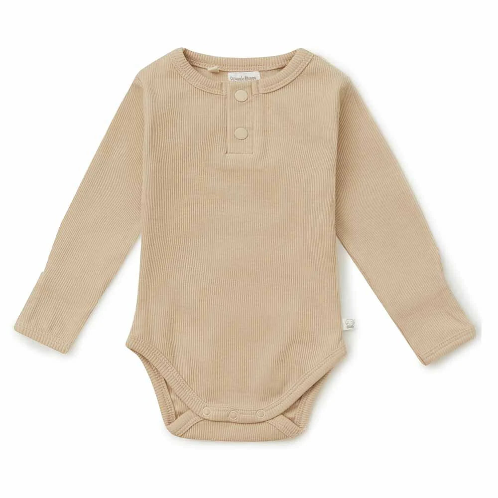 Snuggle Hunny - Pebble Long Sleeve Organic Bodysuit