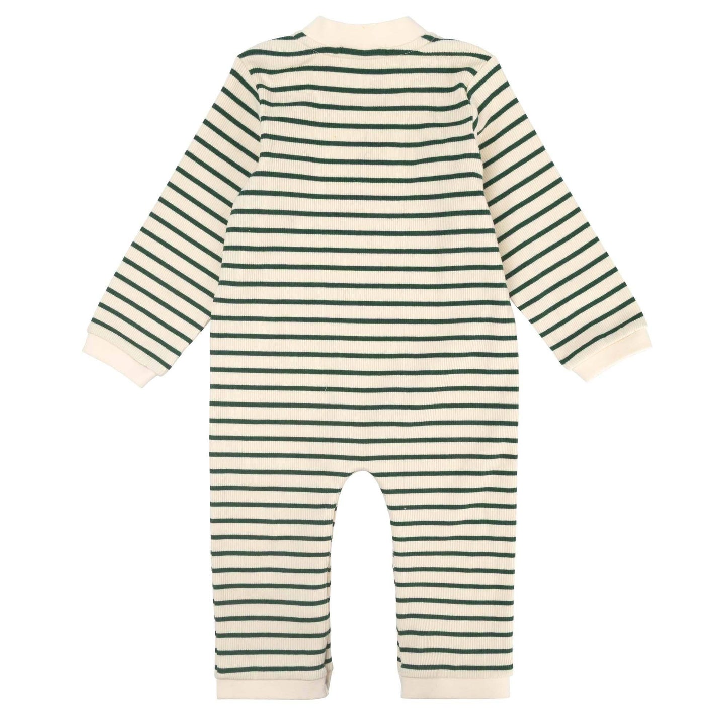 Designer Kidz - Jack Rib Stripe Romper - Forest Green