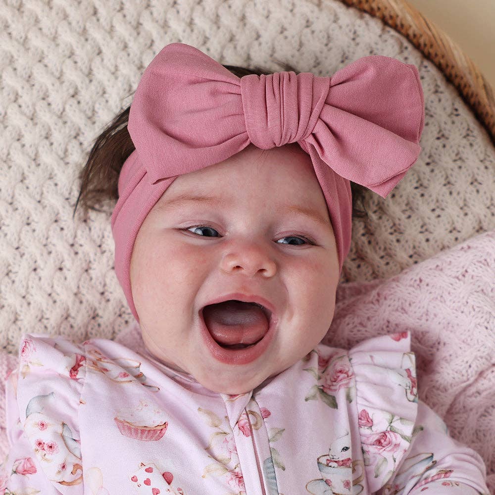 Snuggle Hunny - Jewel Pink Organic Oversized Bow