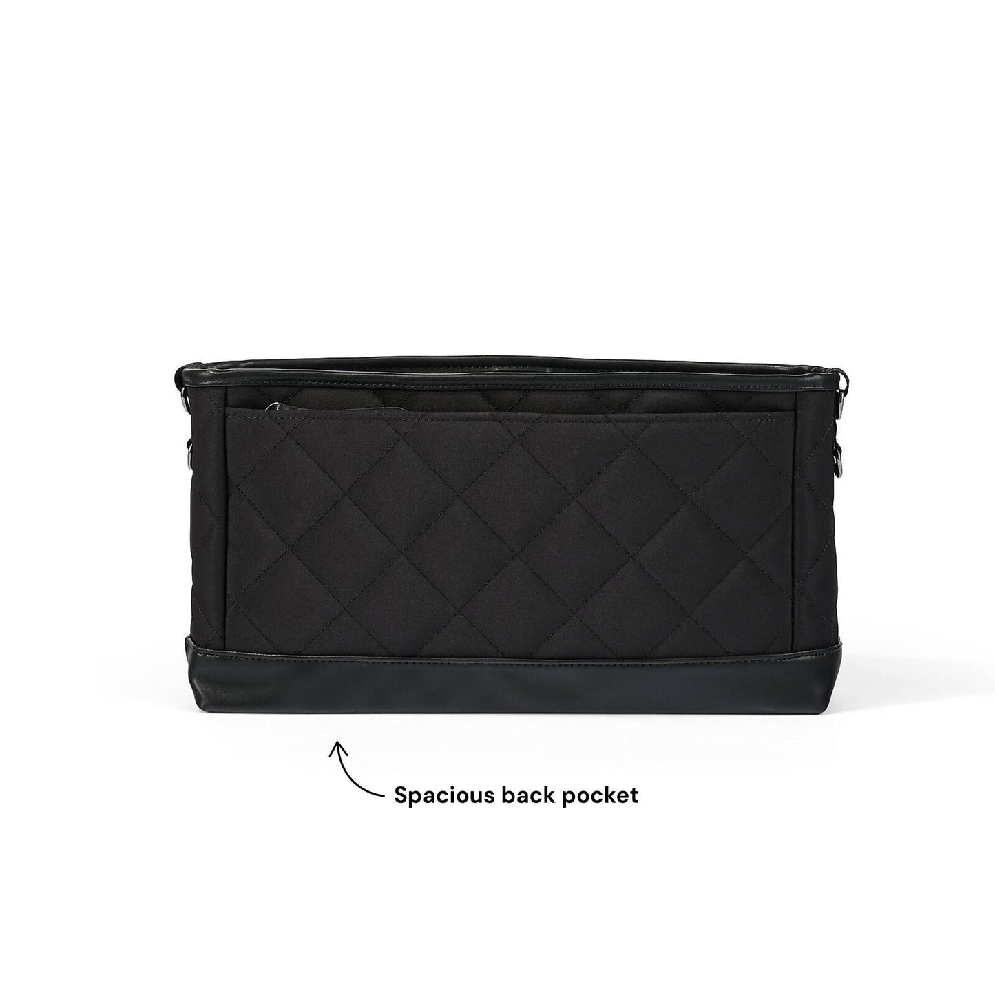 OiOi - Signature Pram Caddy - Black Diamond Quilt