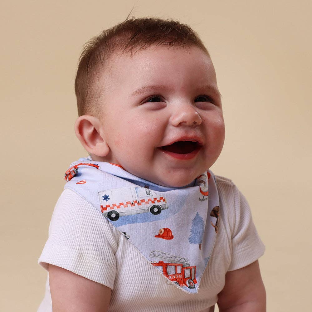 Snuggle Hunny - To The Rescue Organic Dribble Bib