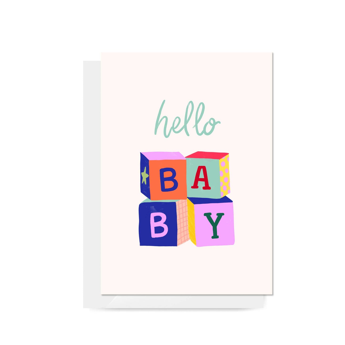 Carla Ellis Creative - Blocks "Hello Baby" Greeting Card