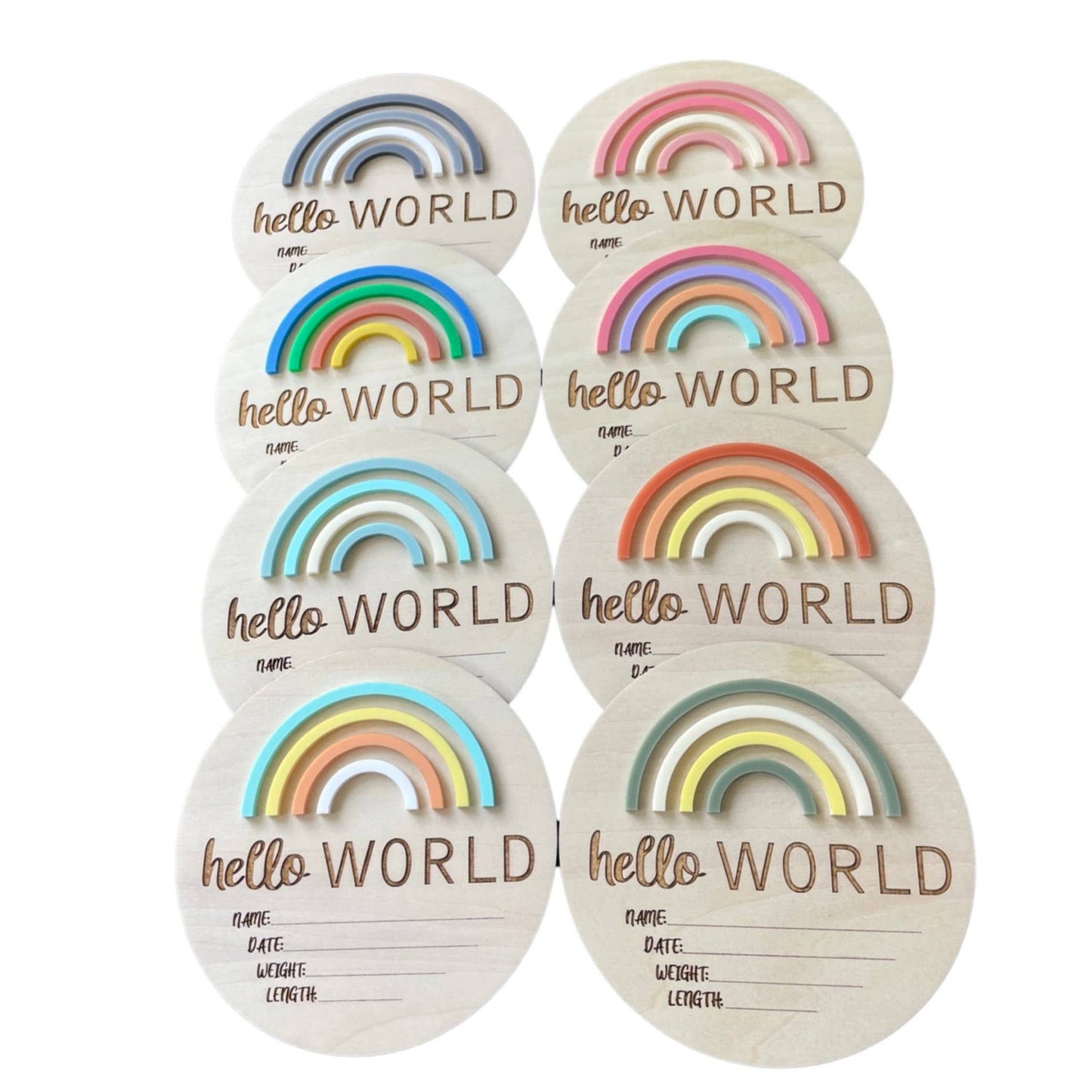 Timber Tinkers - Hello World Rainbow Greys
