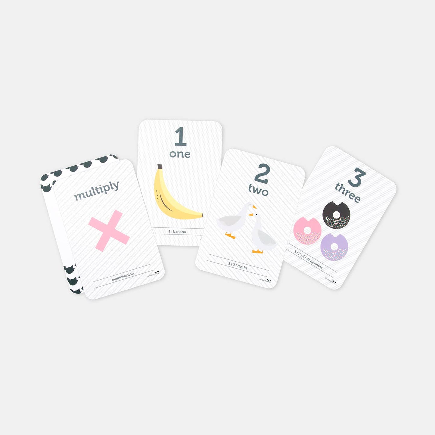 Two Little Ducklings - Counting and Math Symbols Flash Cards