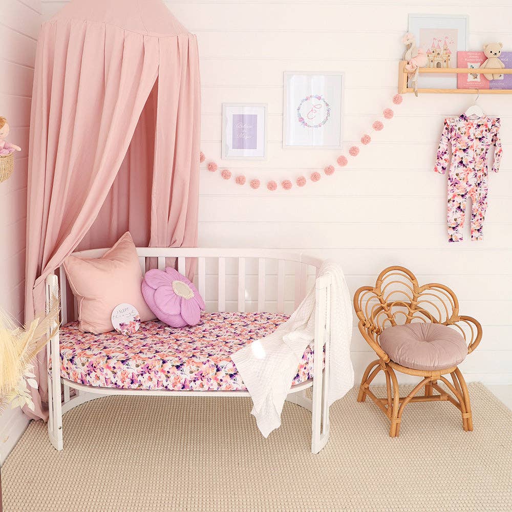 Snuggle Hunny - Blushing Beauty Organic Fitted Cot Sheet
