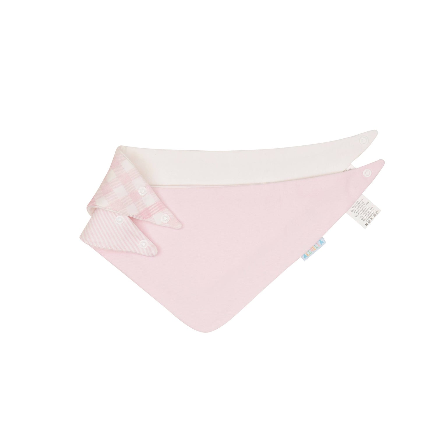 All4Ella - Bandana Bibs 2pk - Gingham Pink
