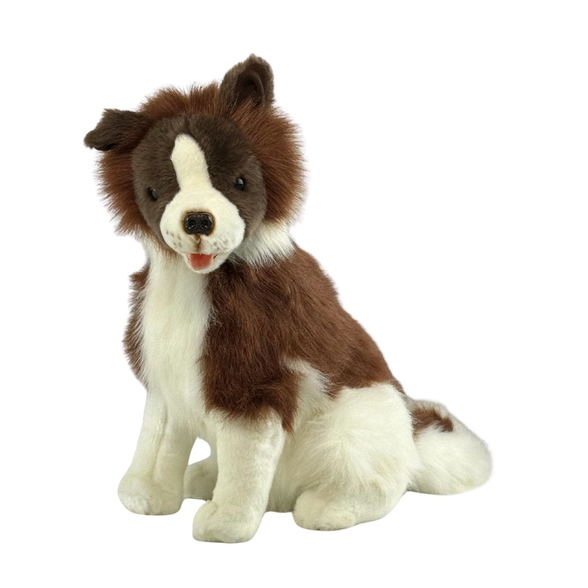 Bocchetta Plush Toys - Brandy - Border Collie Plush Toy - 35cm, Sitting, Chocolate