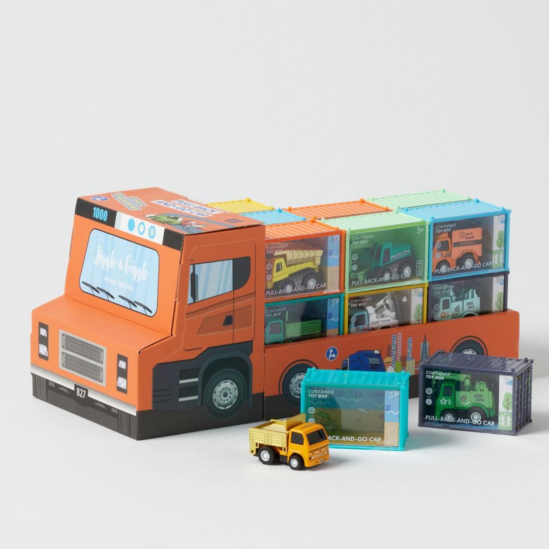 Jiggle & Giggle Veloce Vehicles Pullback Toy Trucks (JTPY102)