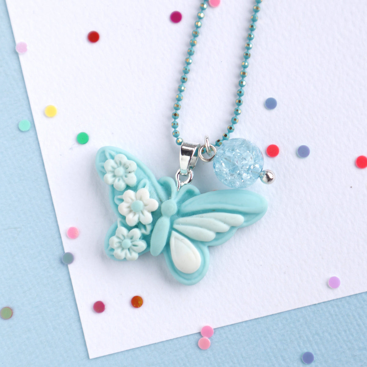 Lauren Hinkley - Mint Blue Butterfly Necklace