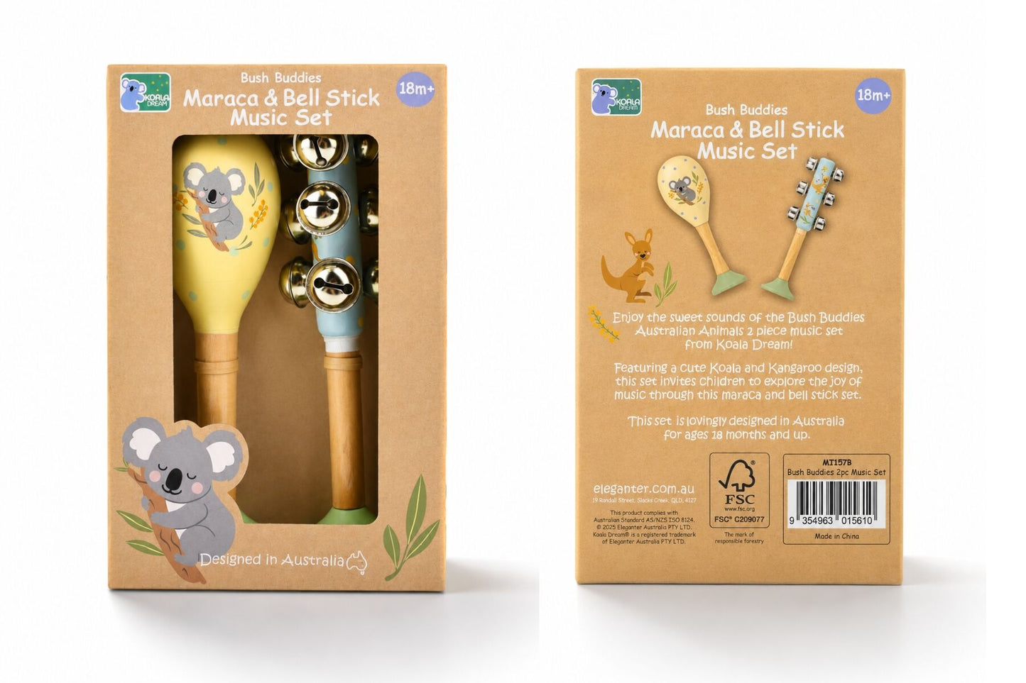 Bush Buddies Koala Maraca Kangaroo Bellstick Set alt view 5