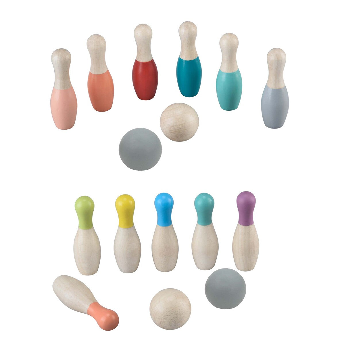 Assorted Wooden Bowling Set - NG23484