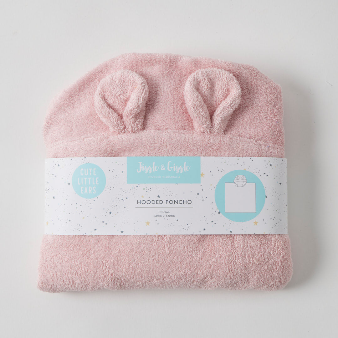 Jiggle & Giggle - Sunshine Pink Hooded Poncho