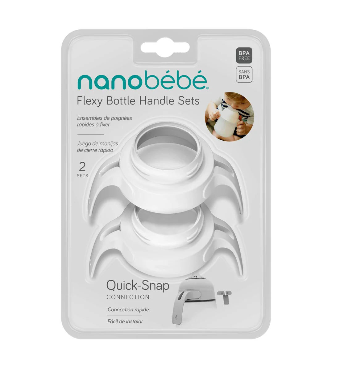 Silicone Bottle Handles - Twin Pack - Nanobebe
