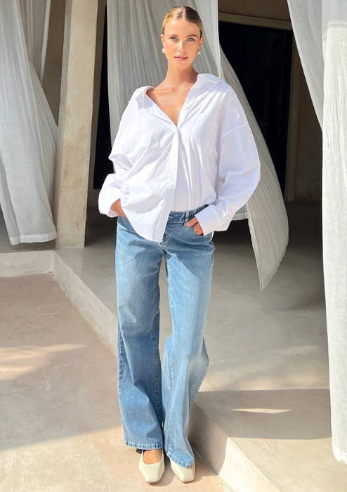 Soon Maternity - Heaven Straight Jeans - Mid Wash