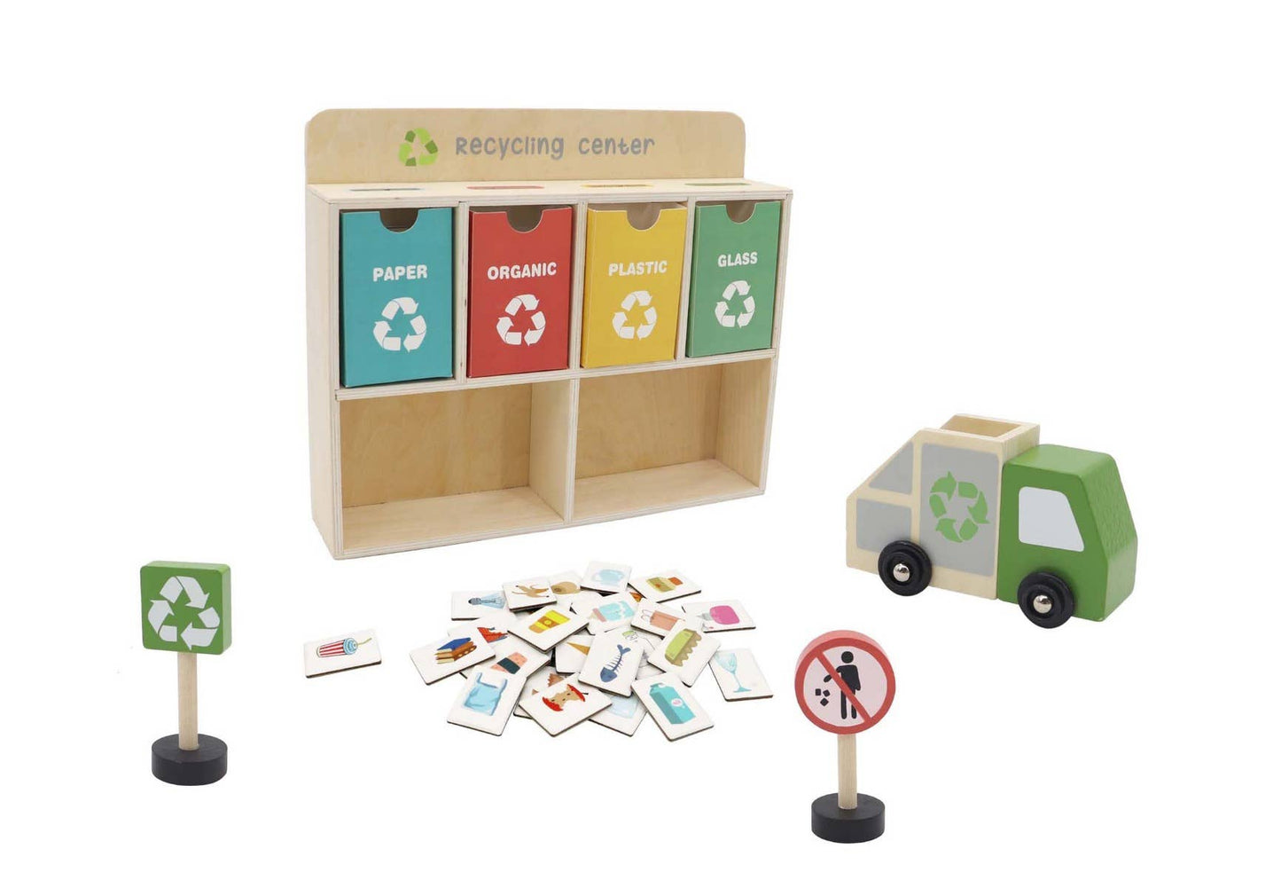 ToysLink - Wooden Recycling Centre Play Set