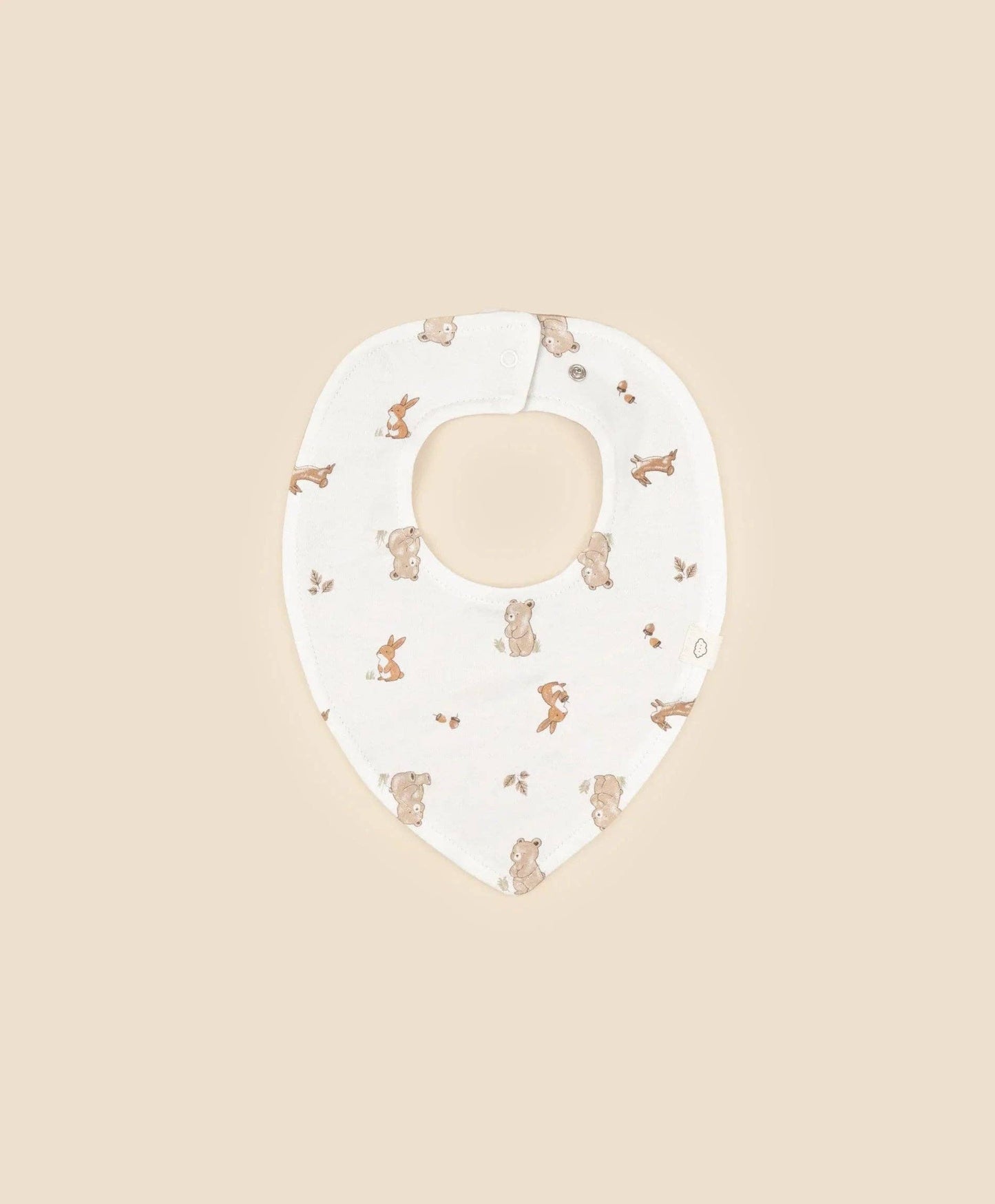 Lūmmi in Colour Babywear - Organic Cotton Triangle Bib - Bear & Bunny