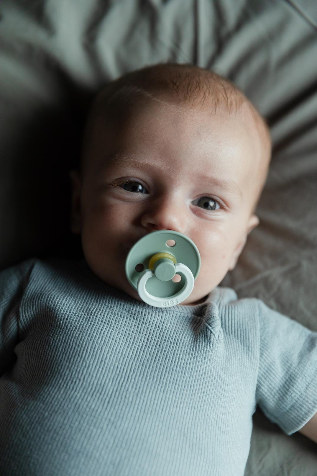 BIBS Round Glow Baby Blue lifestyle