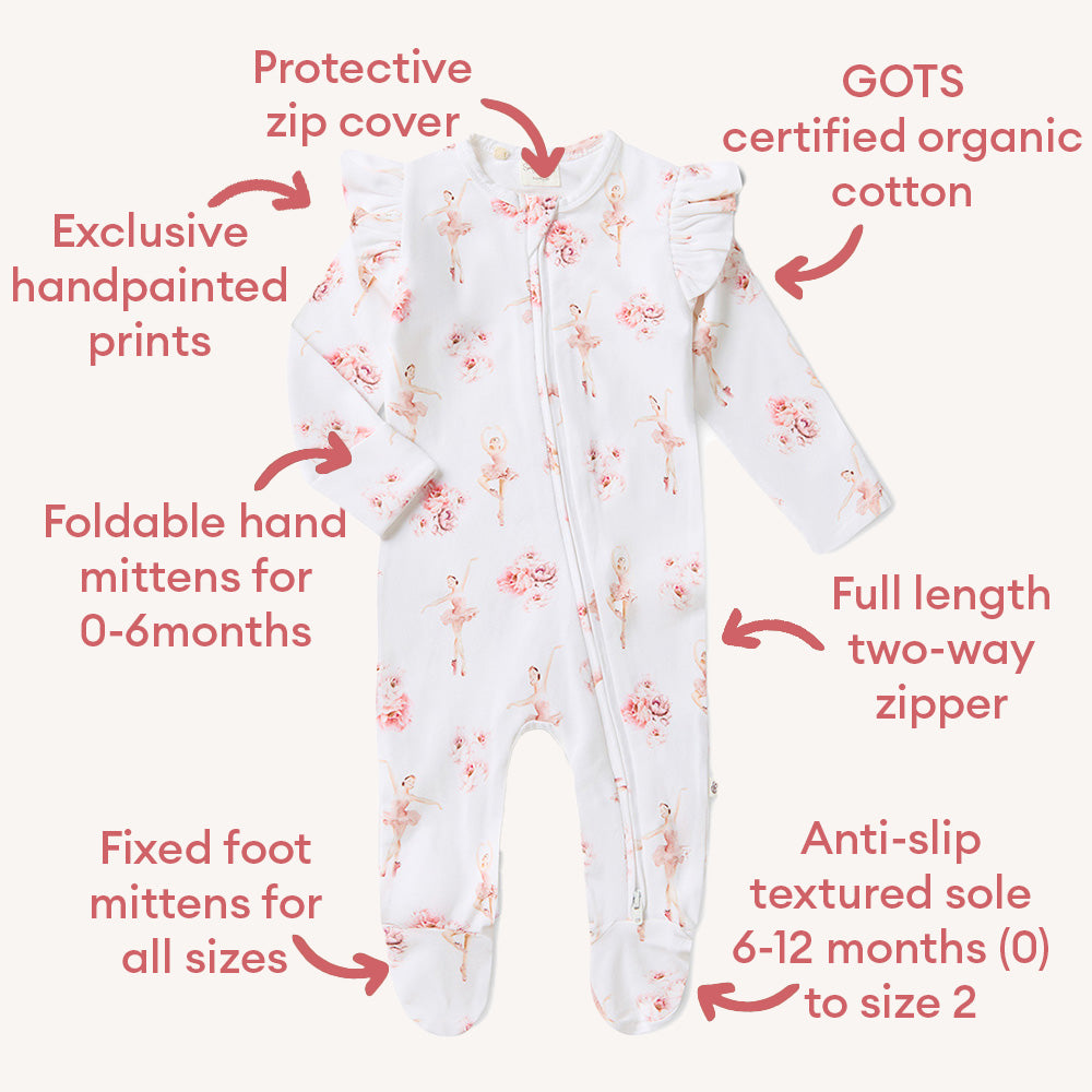 Ballerina Sleepsuit detail