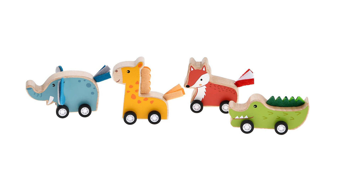 ToysLink - Wooden Pullback Jungle Animal