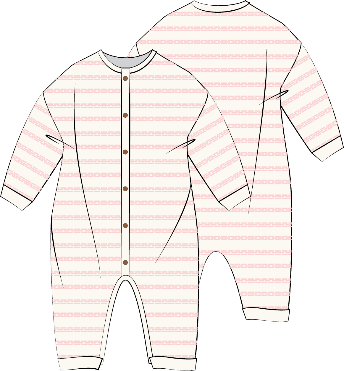 FRECKLES the label - Raised Stripe Full Romper | Sweetpea