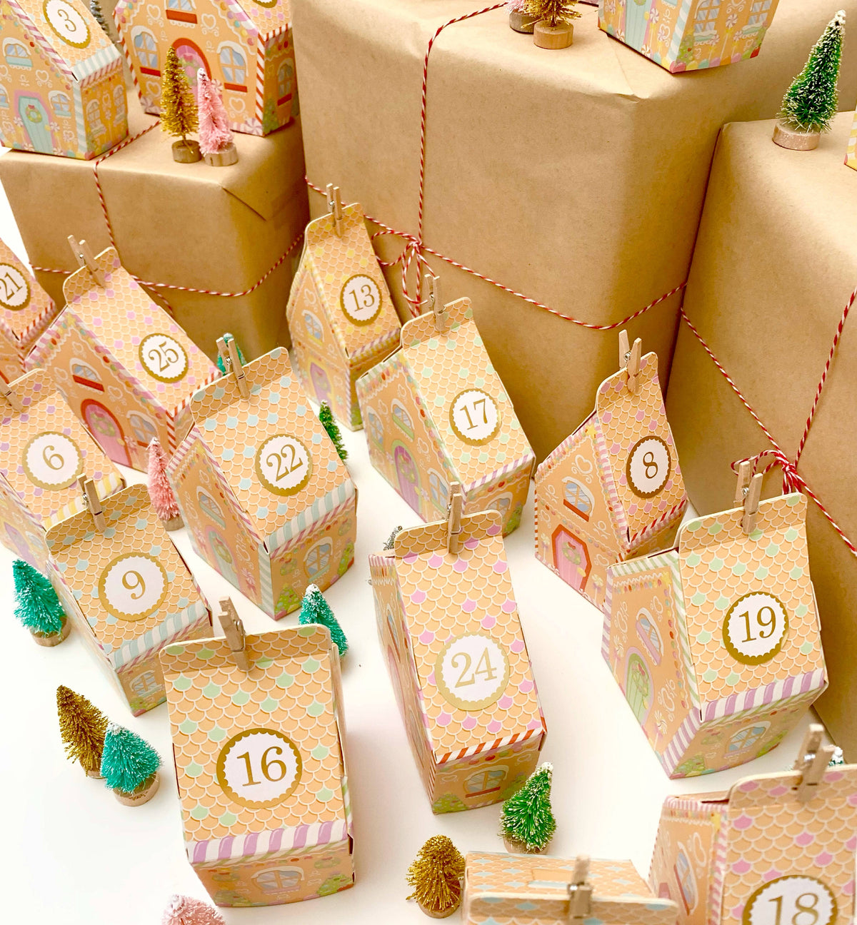 Black Bow Studio - Gingerbread House Village Christmas Advent Calendar
