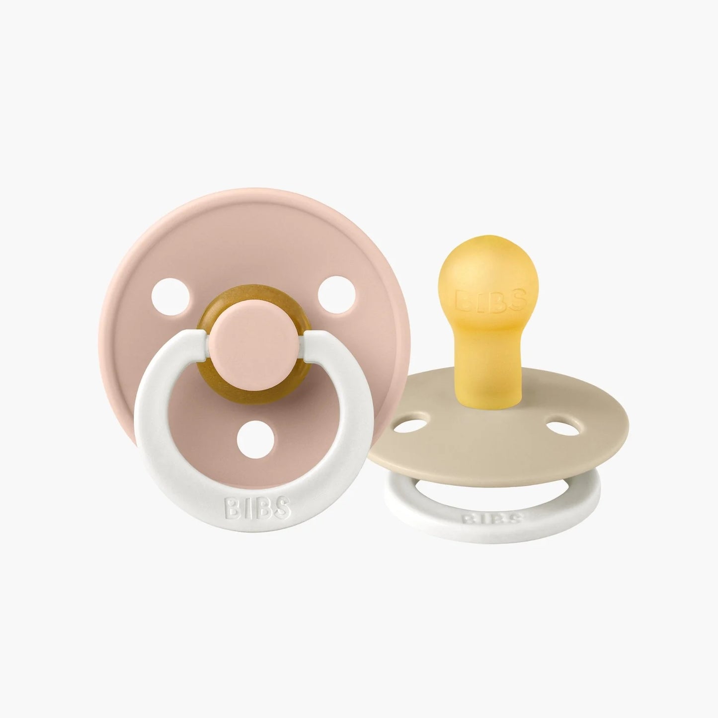 BIBS - Round Glow Dummies - Blush/Vanilla