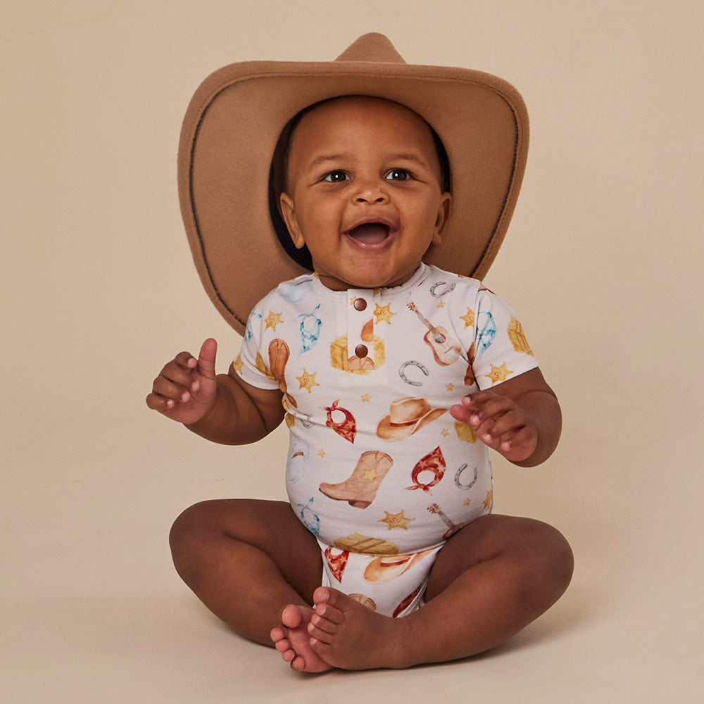 Cowboys Short Sleeve Organic Bodysuit