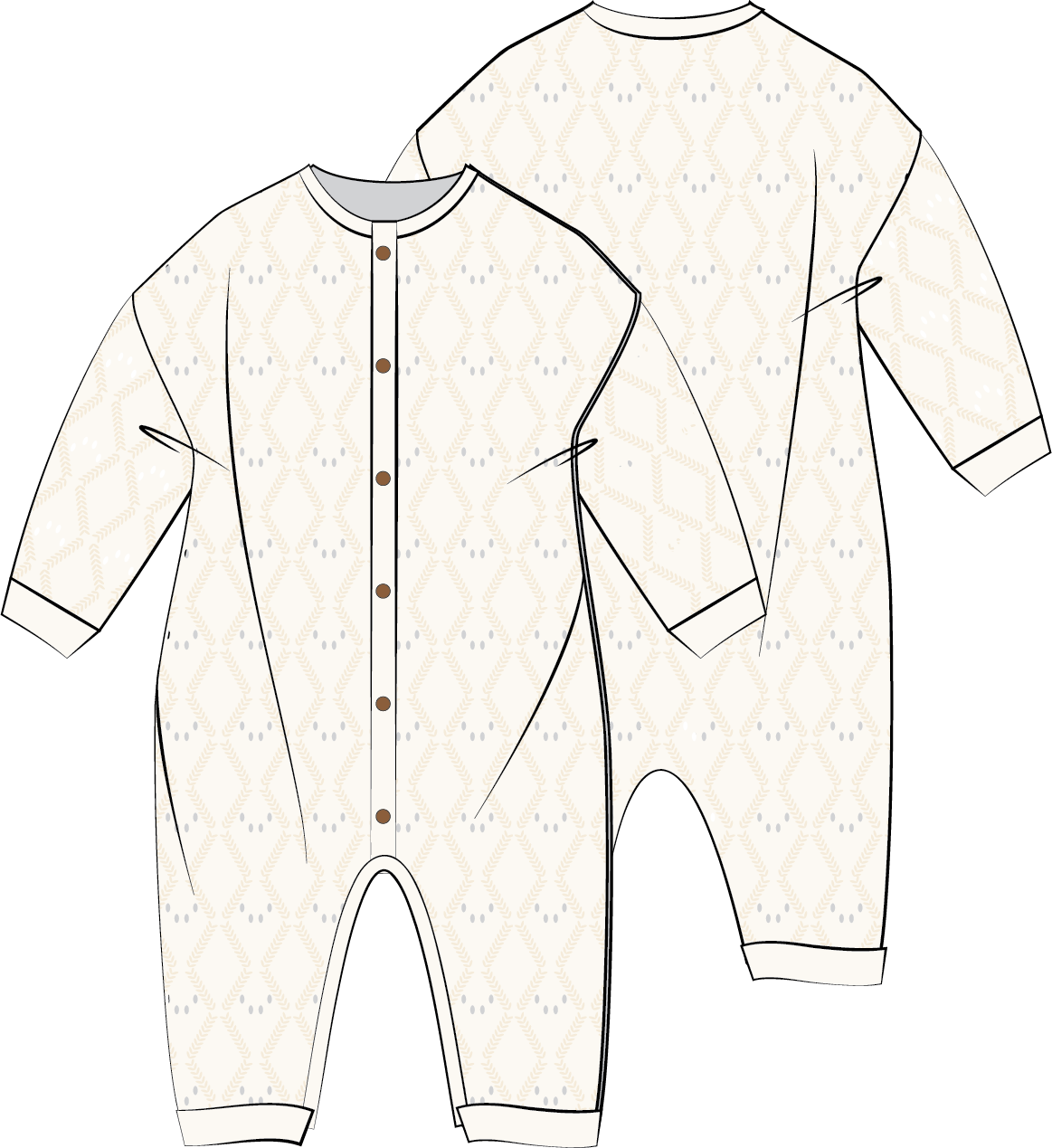 FRECKLES the label - Mila Pointelle Full Romper | Snow