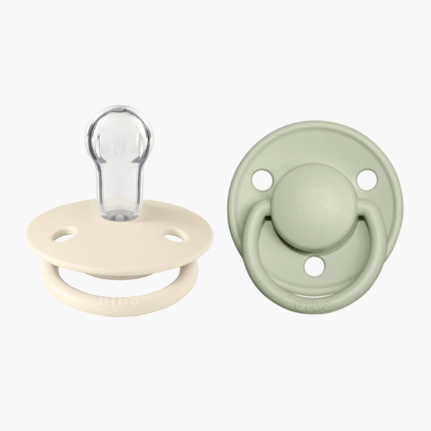 BIBS De Lux Dummies - Ivory/Sage 2-pack