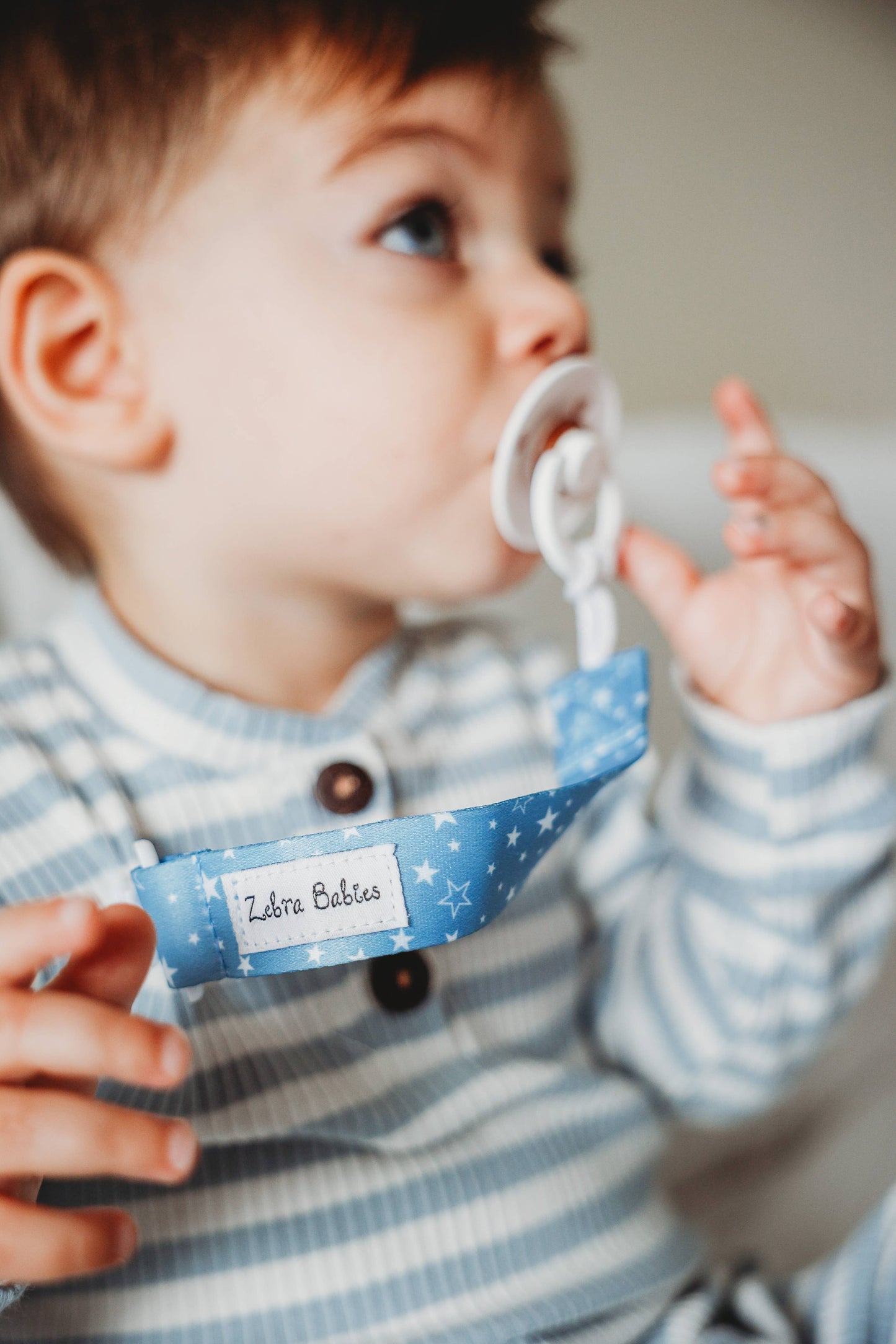 Zebra Babies - Dummy Clip - Flexi Ribbon