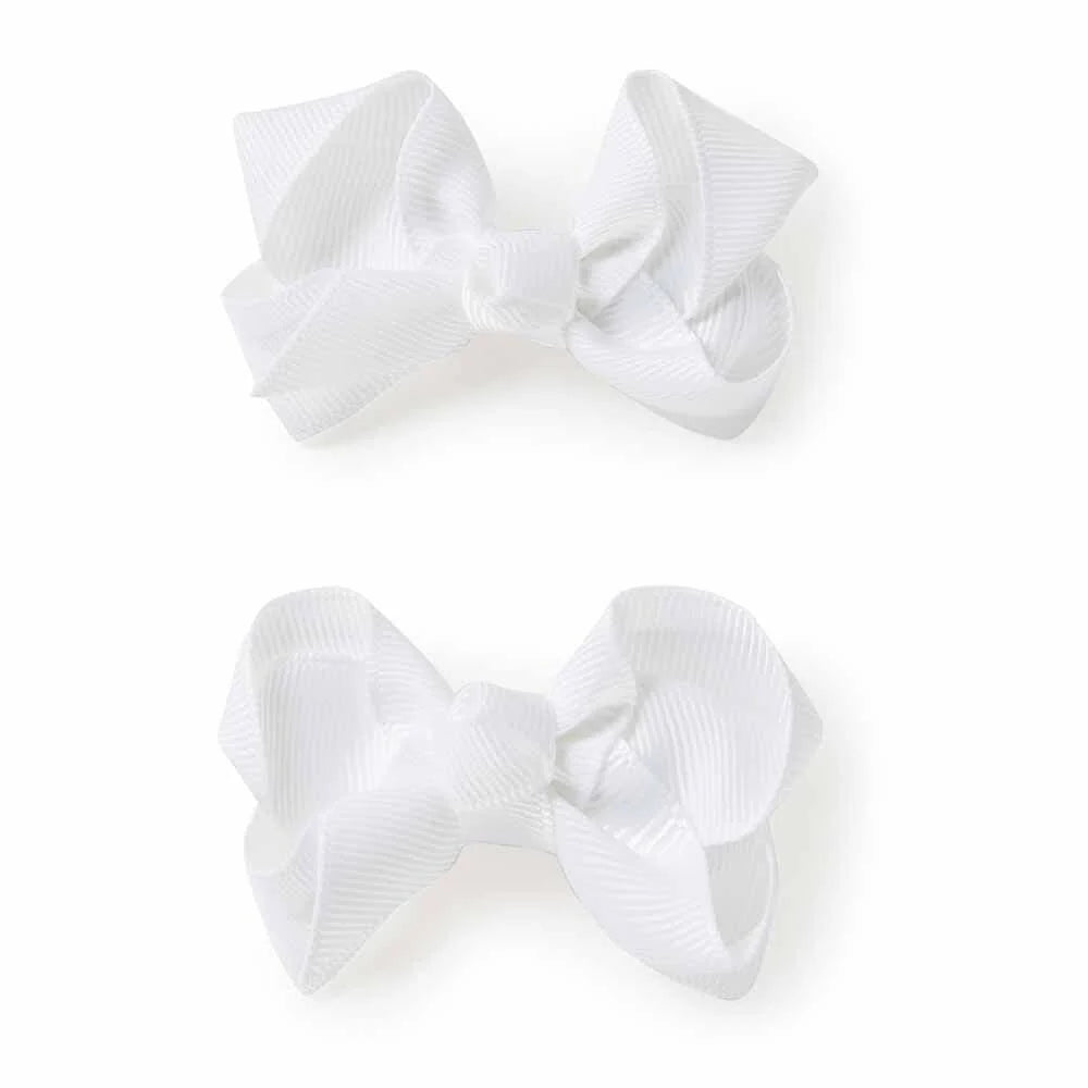Snuggle Hunny - White Piggy Tail Hair Clips - Pair