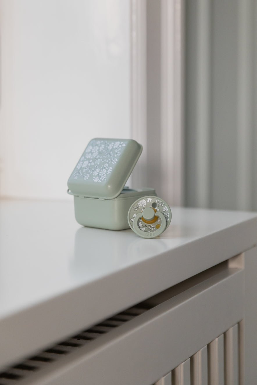 BIBS x Liberty Capel/Sage packaging