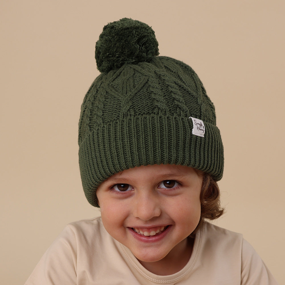 Snuggle Hunny - Olive Organic Baby Knit Beanie
