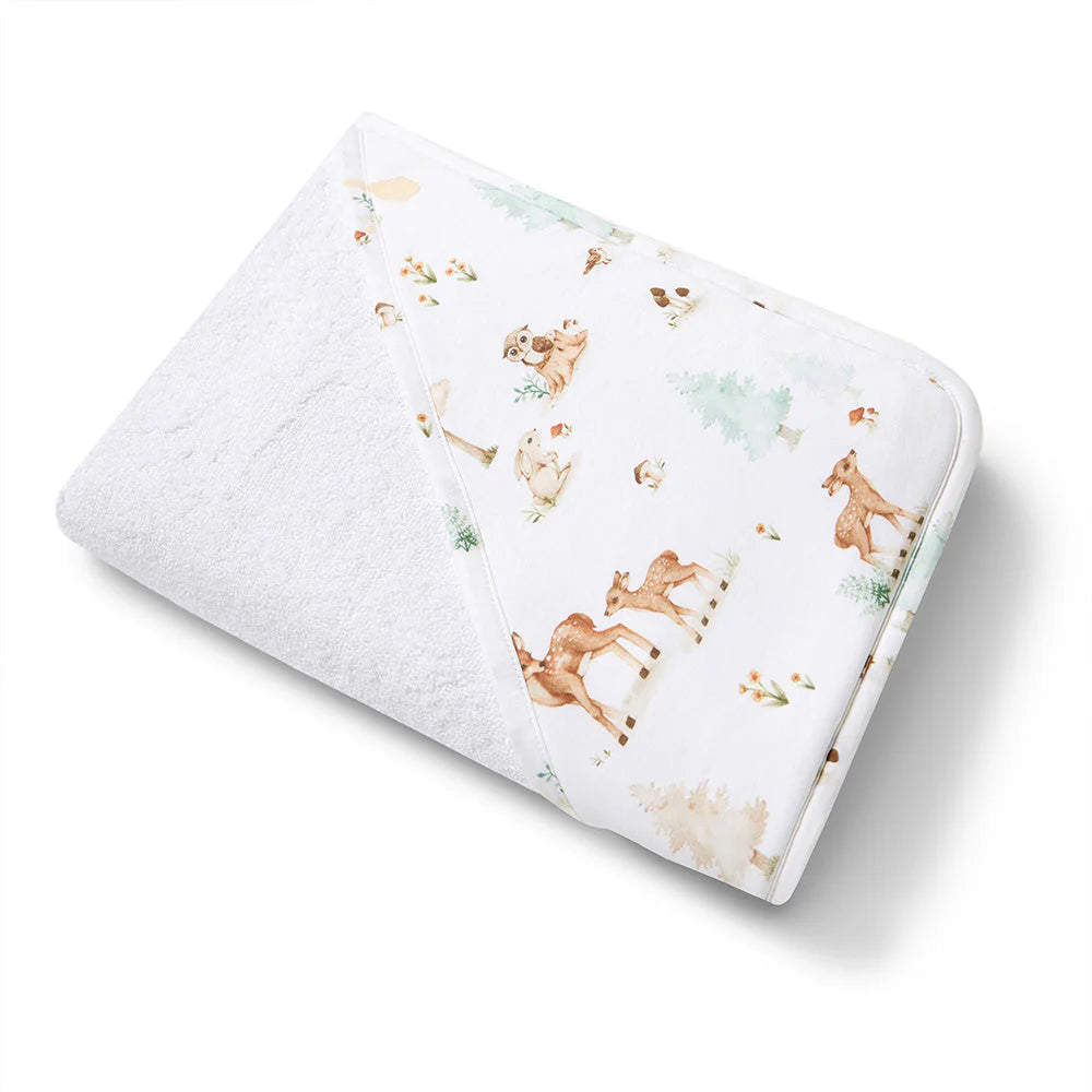 Snuggle Hunny - Woodland Tales Organic Hooded Baby Towel