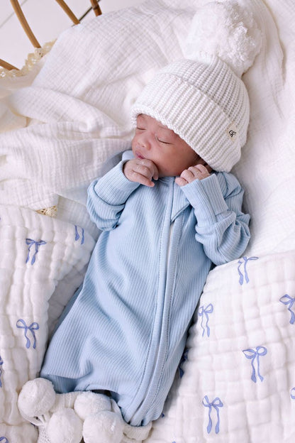 Confetti Kidz - Baby Blue Ribb Zipsuit