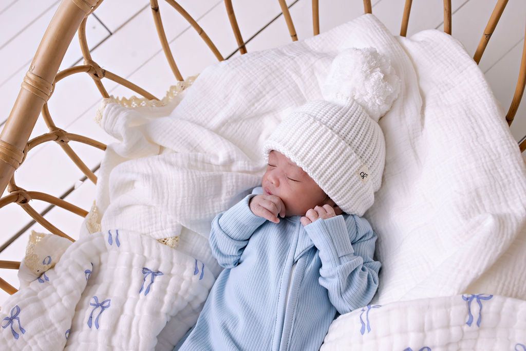 Confetti Kidz - Baby Blue Ribb Zipsuit