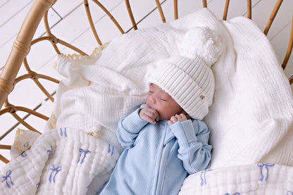 Confetti Kidz - Baby Blue Ribb Zipsuit