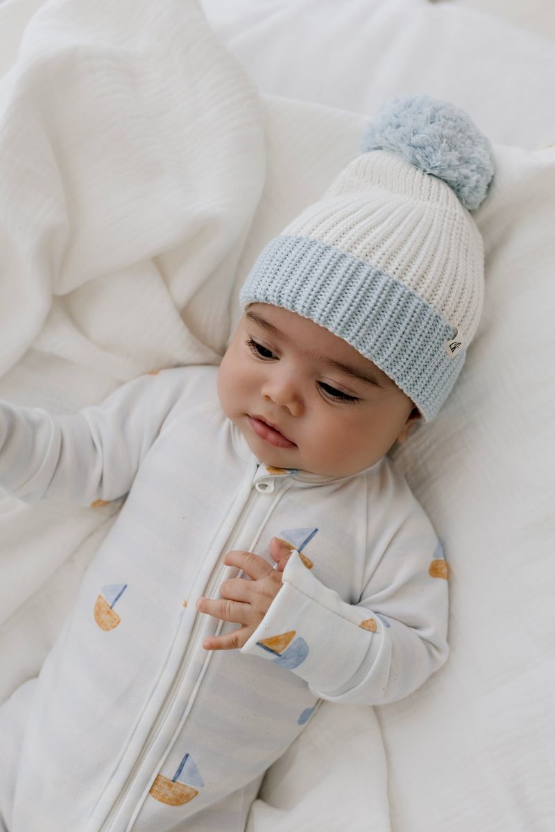Confetti Kidz - Baby Knit Beanie Soft Blue