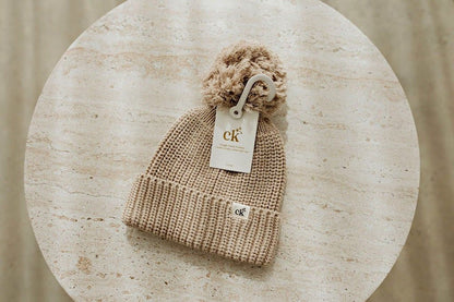Confetti Kidz - Baby Knit Beanie Fawn Speckle
