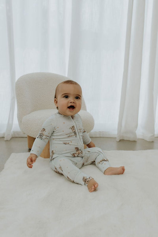 Confetti Kidz - Aviator Teddy - Bamboo Zipsuit